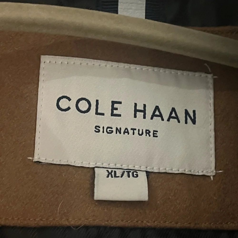 Cole Haan Men's Camel Trench Coat - Picture 6 of 12